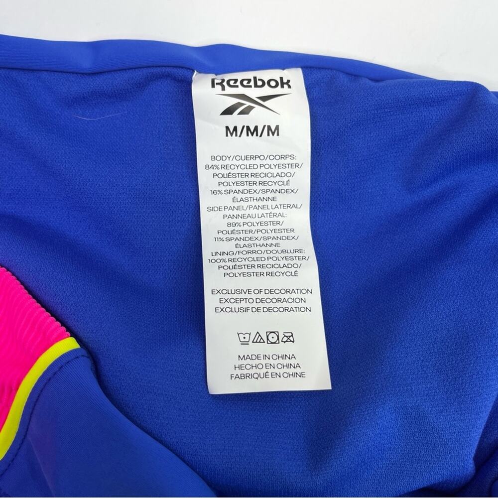 Reebok Color Block High Waist Bikini Bottom blue pink - M - Picture 10 of 10